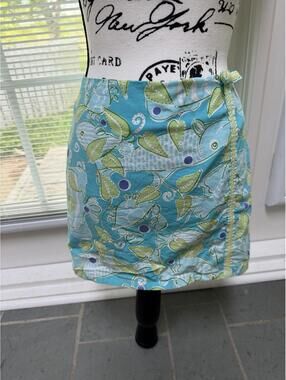 Lilly Pulitzer white Label Blue/green Skort SIZE  0. EUC